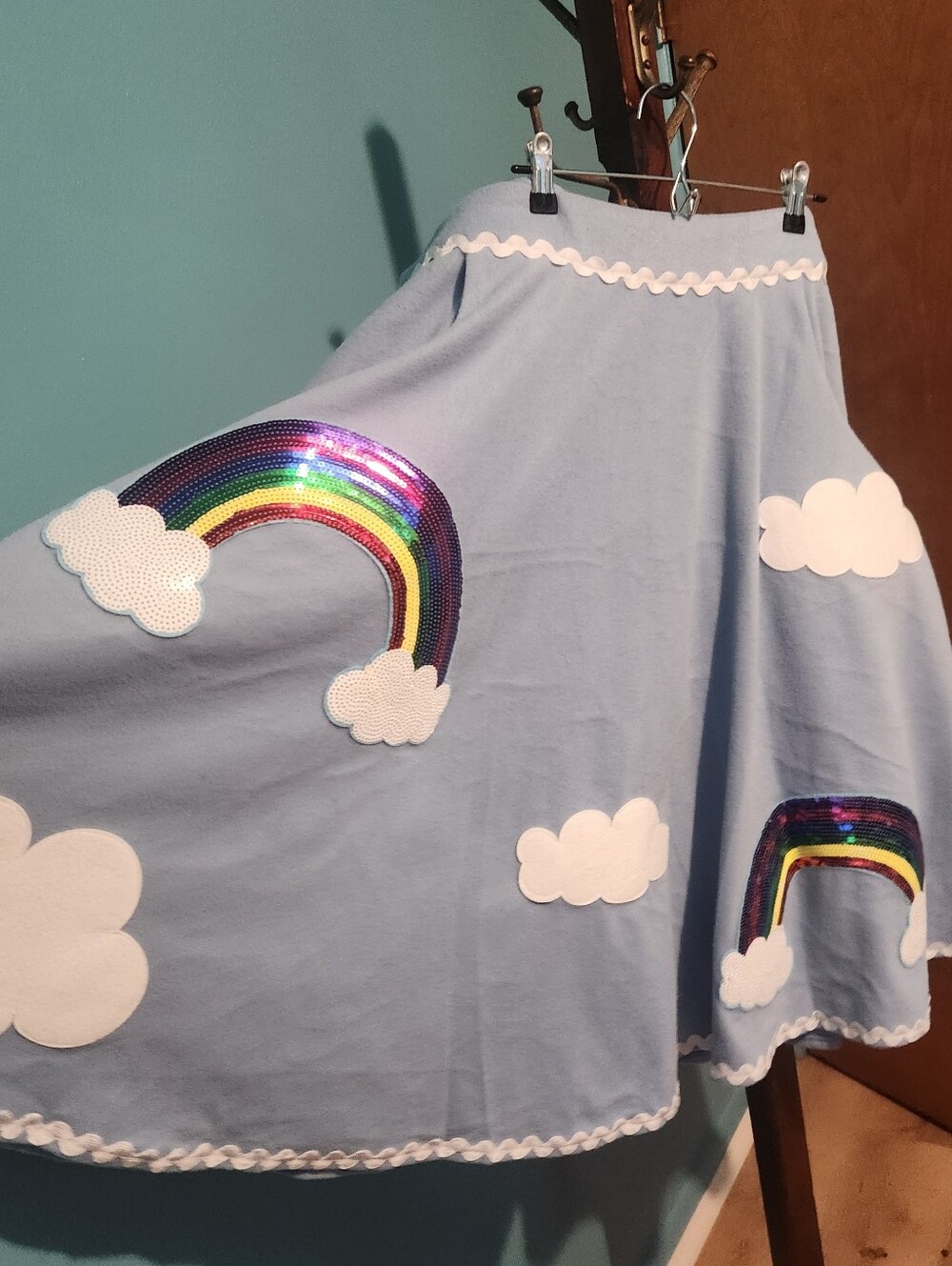 NWT Unique Vintage Rainbow Circle Skirt